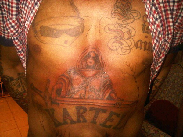 Vybz Kartel body tattos 2011
