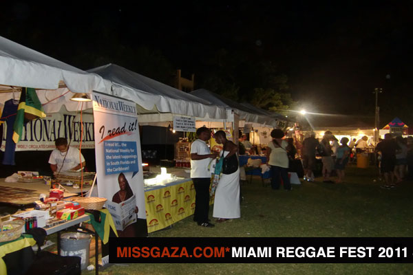 Miami Reggae Festival 2011 Stands in the park
