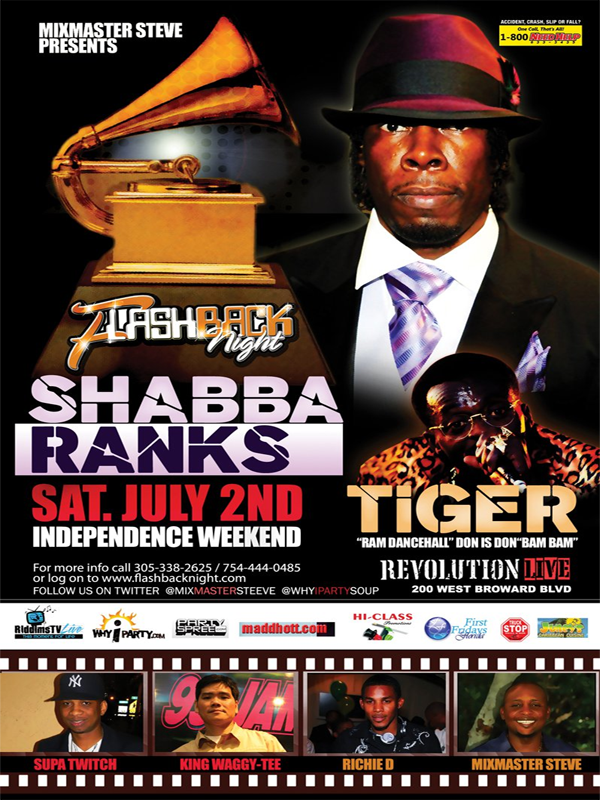 Shabba Ranks Live Show Florida July 2011