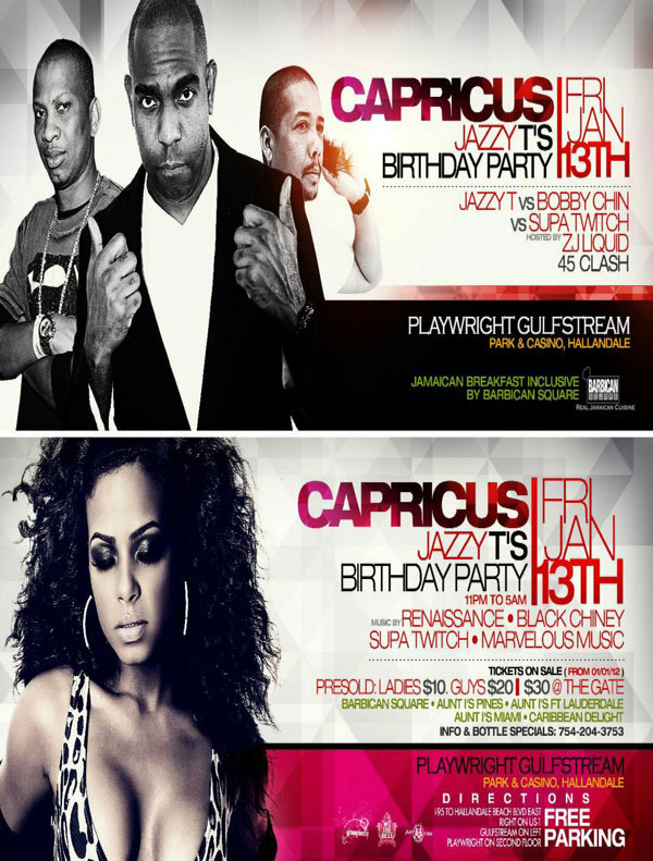 Capricus Jazzy T's B-Day Bash