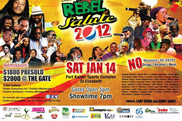 Rebel Salute 14 January 2012 Artists Line Up