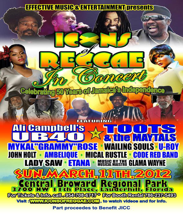 ICONS OF REGGAE Grammy Rose Live South Florida March 11