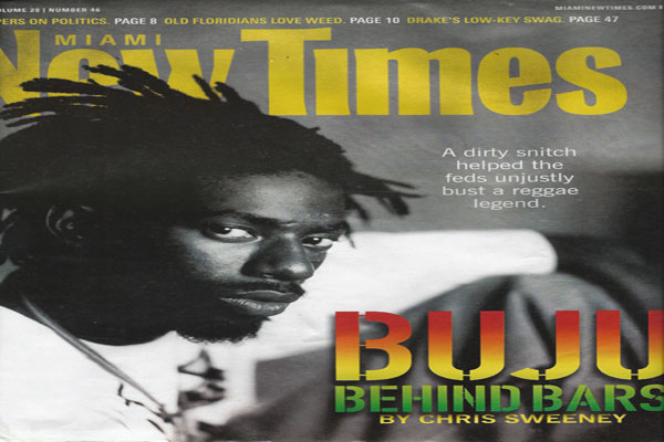 Buju Banton on the New Times Miami Cover feb 2012