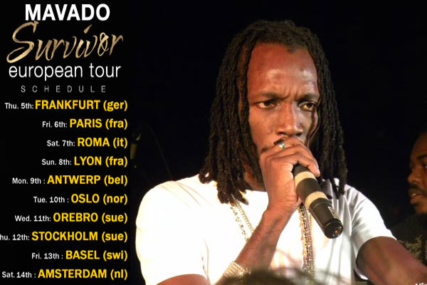 Mavado Touring Europe - Survivor Tour 2012