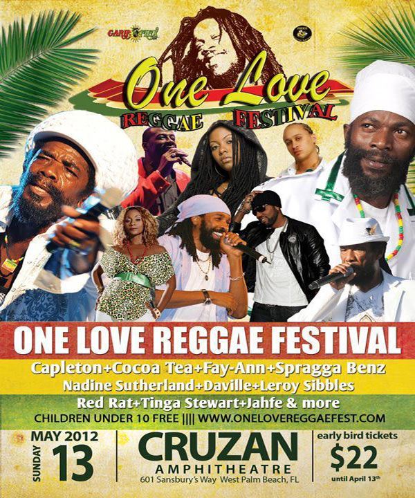  Miami The One Love Reggae Festival Feat. Capelton, Spragga Benz, Cocoa Tea, & More May 13