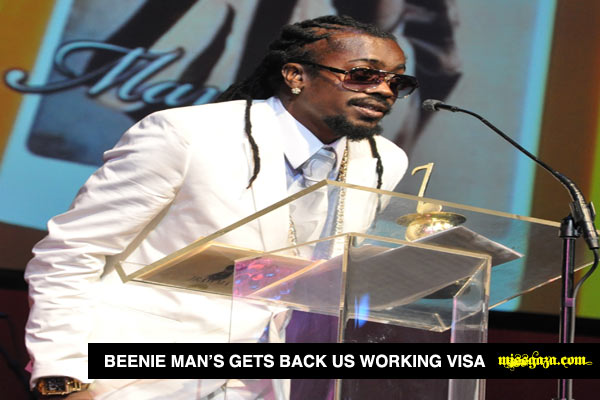 Beenie Man GETS BACK US working visa june 2012
