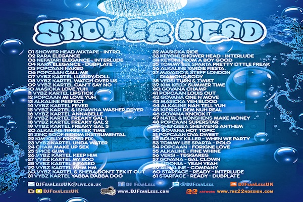 DJ FearLess Shower Head Mixtape Free Dancehall Mixtape