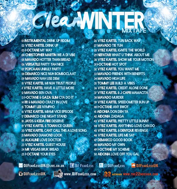 DJ-FearLess Clean Winter Mixtape tracklisting