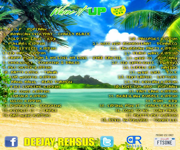 Download DJ REhSUS whine it up dancehall mixtape june 2014