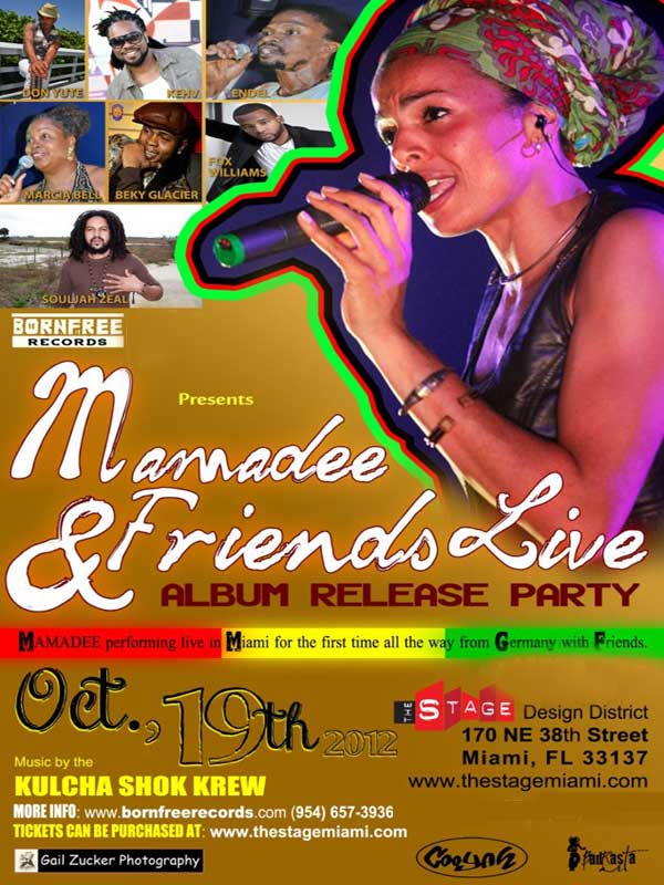 Mamadee friends Live Reggae Miami Oct 19 Stage