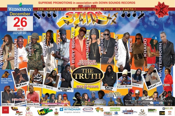 Sting Jamaica Line Up Dec 26 2012