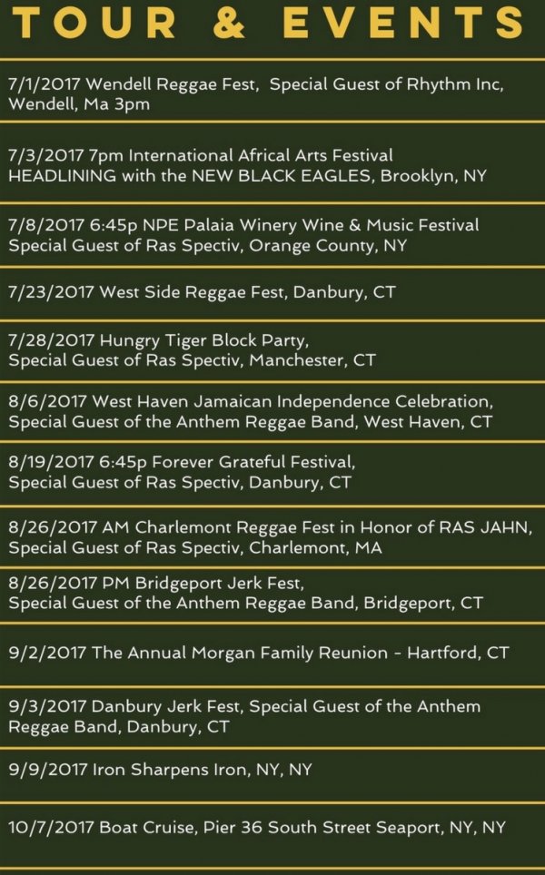 denroy morgan& the New black Eagles tour dates summer 2017