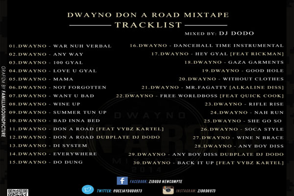download dwayno don a road mixtape tracklisting