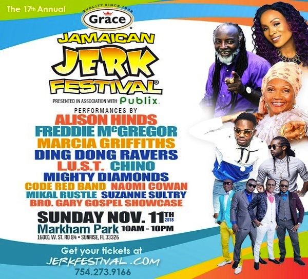 grace jamaican jerk festival 2018 line up florida