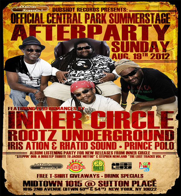 Inner Circle free reggae concert central parksu aug 19