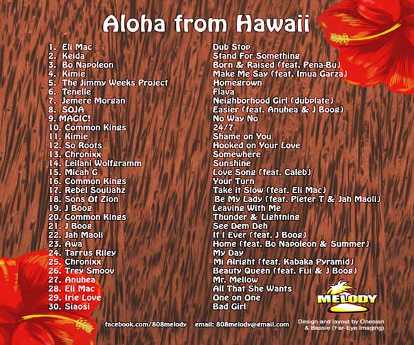 melody jay reggae mixtape hawaii Island-Beats Track Listing