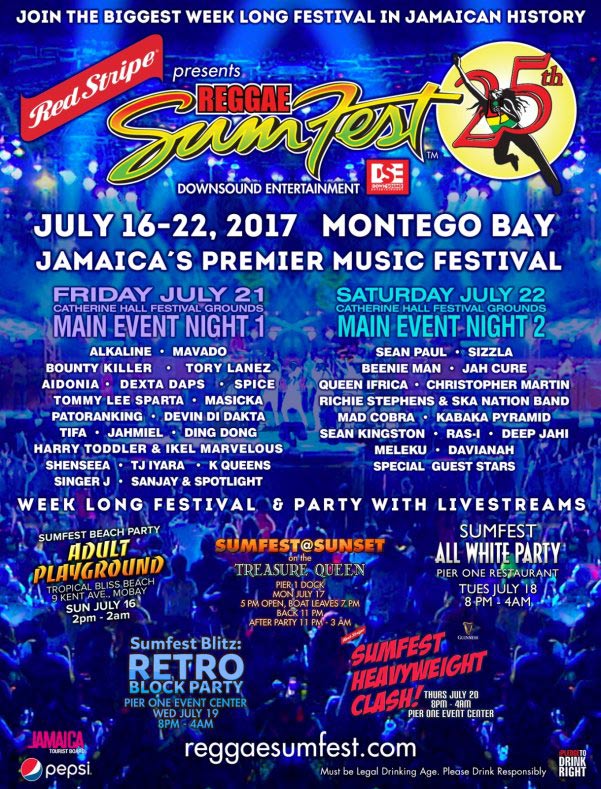 reggae sumfest july16-22 july 2017