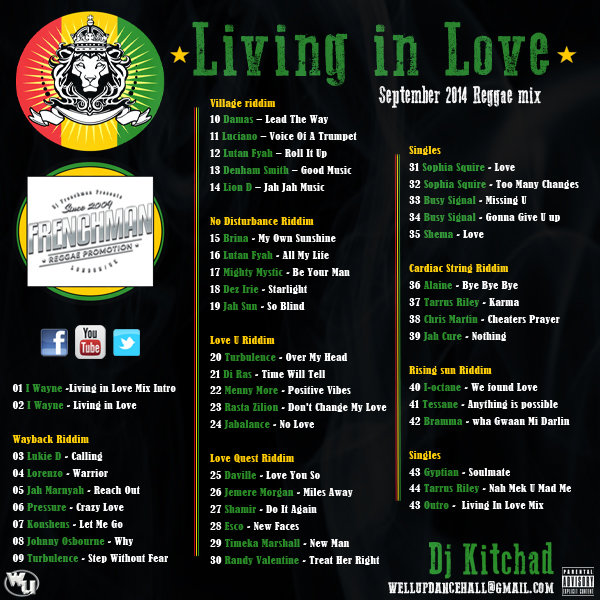 stream or download dj kitchad living in love reggae 2014 mixtape