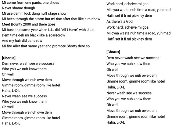 vybz kartel success-story lyrics