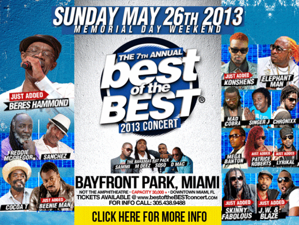 <strong>7th Annual Best Of The Best Concert 2013 Sunday May 26th Miami</strong>