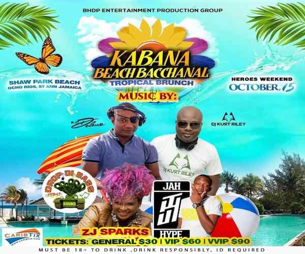 Kabana Beach Baccanal Party Ocho Rios Jamaica Get Tickets
