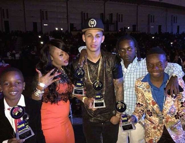 Vybz Kartel sons and wife rvssian Youth Views Awards 2015
