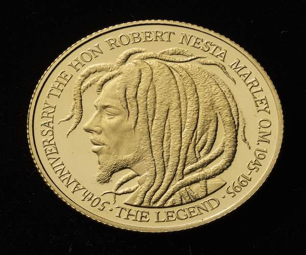 bob marley golden coins