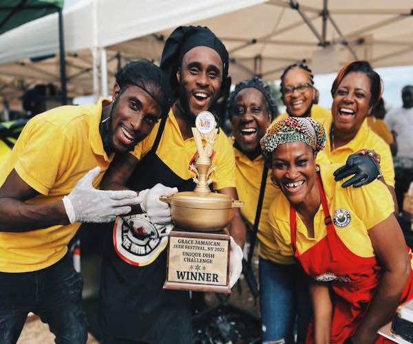 photos of grace jamaican jerk festival cooking winner queens nyc july 31 2022