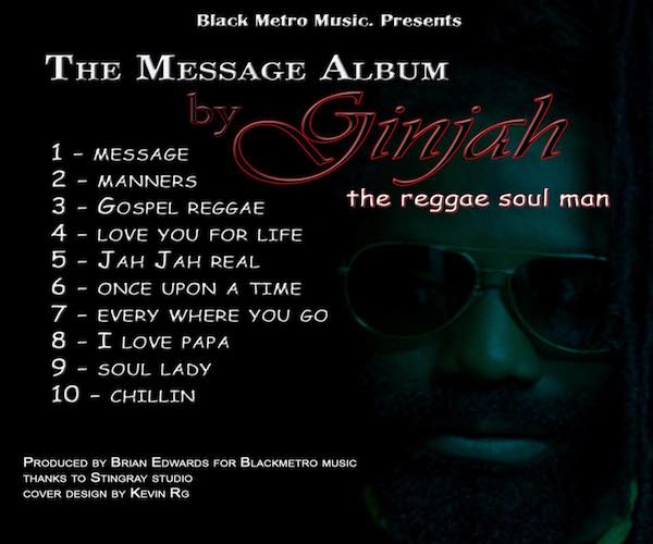 reggae artist ginjah album message blackmetro music 2022