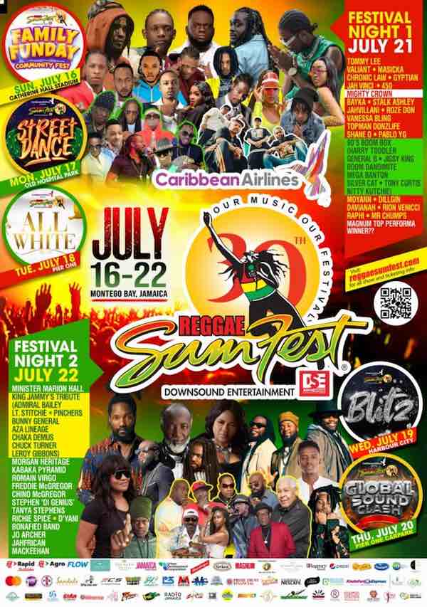 Reggae Sumfest 2023 Celebrates 30 Years Of Jamaican Music, Culture, and ...