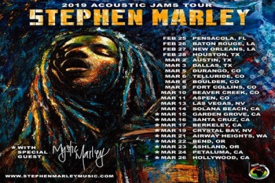<strong>Stephen “Ragga” Marley 2019 “Acoustic Jams” US Tour Dates</strong>