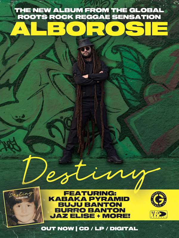 stream Alborosie new reggae album destiny Vp Records