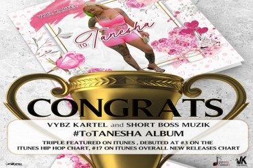 <strong>Vybz Kartel “To Tanesha” Album Debuts #3 On The iTunes Hip-Hop Chart</strong>